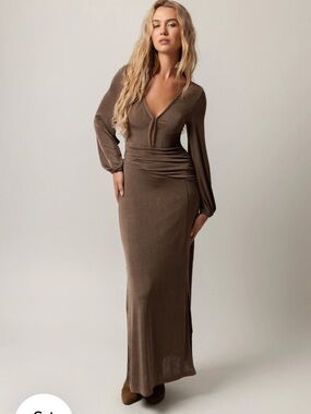 NWT Joyfolie Luella Dress Taupe XS Extra small